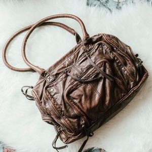 brown shoulder bag